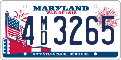 MD license plate 4MD3265