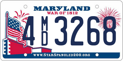 MD license plate 4MD3268