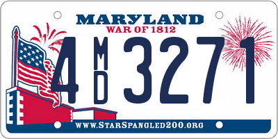 MD license plate 4MD3271