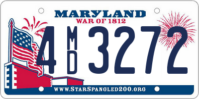 MD license plate 4MD3272