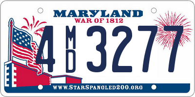 MD license plate 4MD3277