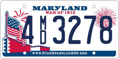 MD license plate 4MD3278