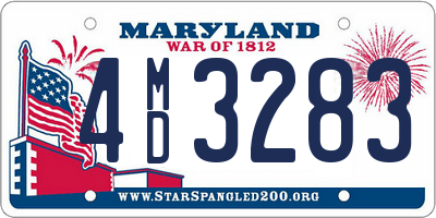 MD license plate 4MD3283