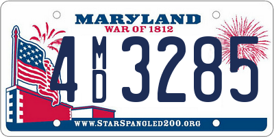 MD license plate 4MD3285