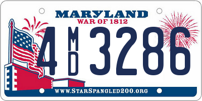 MD license plate 4MD3286