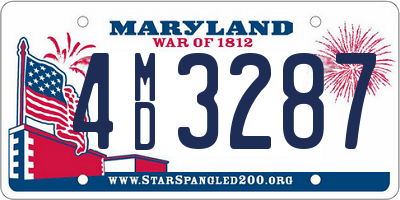 MD license plate 4MD3287