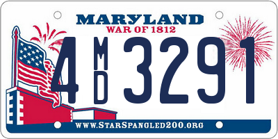 MD license plate 4MD3291