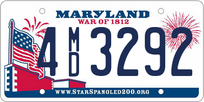MD license plate 4MD3292
