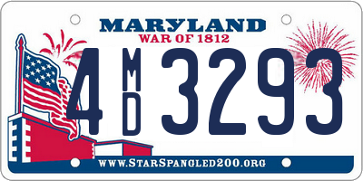 MD license plate 4MD3293