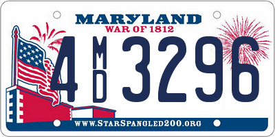 MD license plate 4MD3296