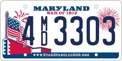 MD license plate 4MD3303