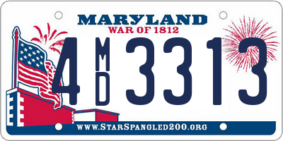 MD license plate 4MD3313