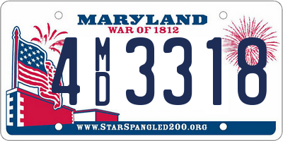 MD license plate 4MD3318