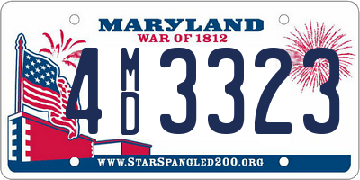 MD license plate 4MD3323