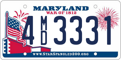 MD license plate 4MD3331