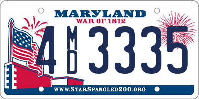 MD license plate 4MD3335