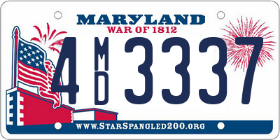 MD license plate 4MD3337