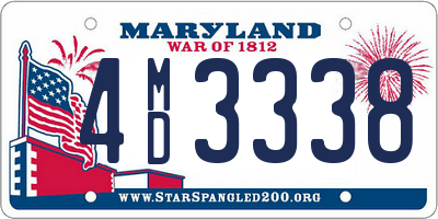 MD license plate 4MD3338