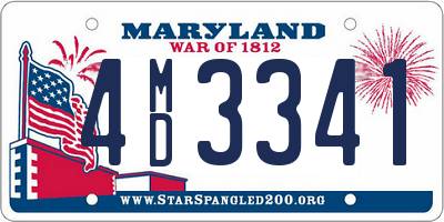 MD license plate 4MD3341