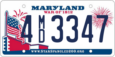 MD license plate 4MD3347