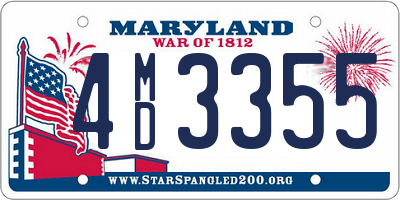 MD license plate 4MD3355