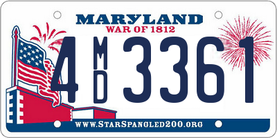 MD license plate 4MD3361