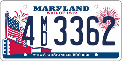 MD license plate 4MD3362