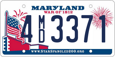 MD license plate 4MD3371