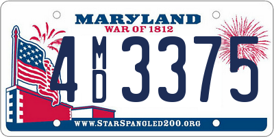 MD license plate 4MD3375