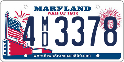 MD license plate 4MD3378