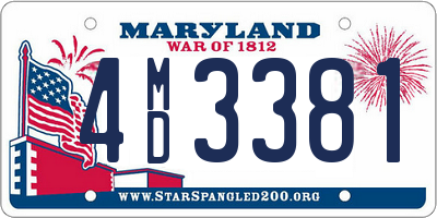 MD license plate 4MD3381