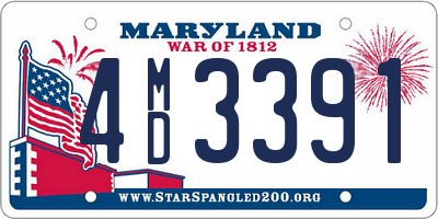 MD license plate 4MD3391