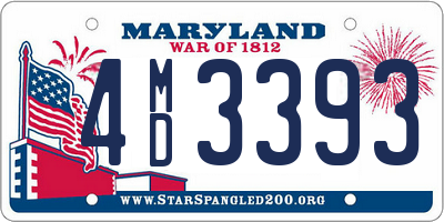 MD license plate 4MD3393