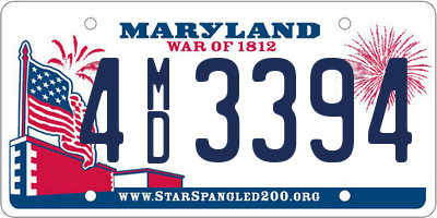 MD license plate 4MD3394