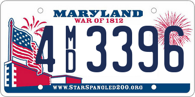 MD license plate 4MD3396