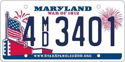 MD license plate 4MD3401