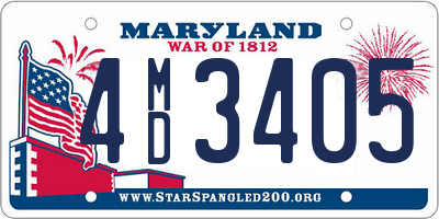 MD license plate 4MD3405