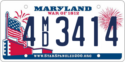 MD license plate 4MD3414