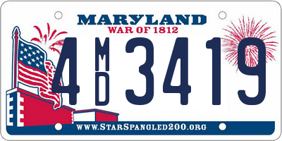 MD license plate 4MD3419