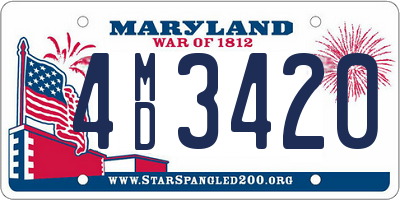 MD license plate 4MD3420