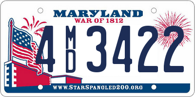 MD license plate 4MD3422