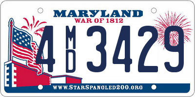 MD license plate 4MD3429