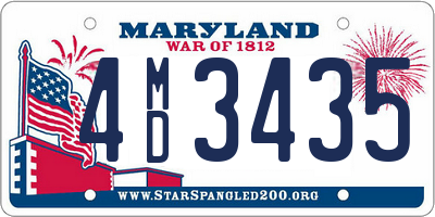 MD license plate 4MD3435