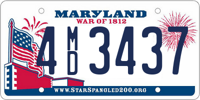 MD license plate 4MD3437