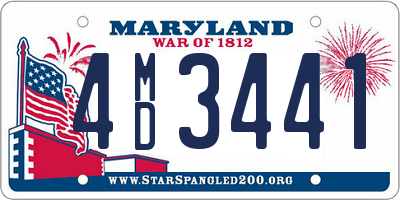 MD license plate 4MD3441