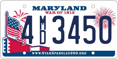 MD license plate 4MD3450