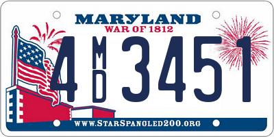 MD license plate 4MD3451