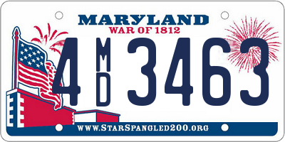 MD license plate 4MD3463