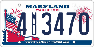 MD license plate 4MD3470