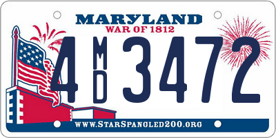 MD license plate 4MD3472